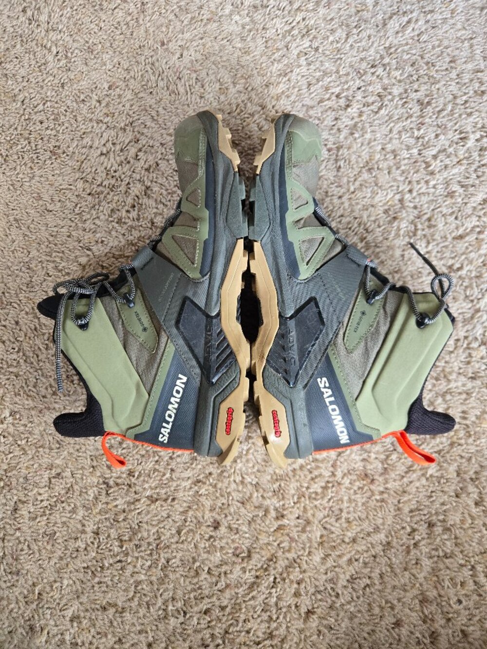 Salomon X Ultra 4 Mid GTX Hiking Boots Olive Green Men’s US Size 14